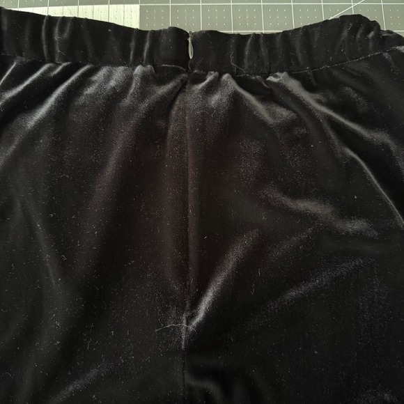 Womens 6 Black Velvet Maxi Skirt Slit Elastic‎ Holiday Party Goth Fairy Grunge - Picture 10 of 11